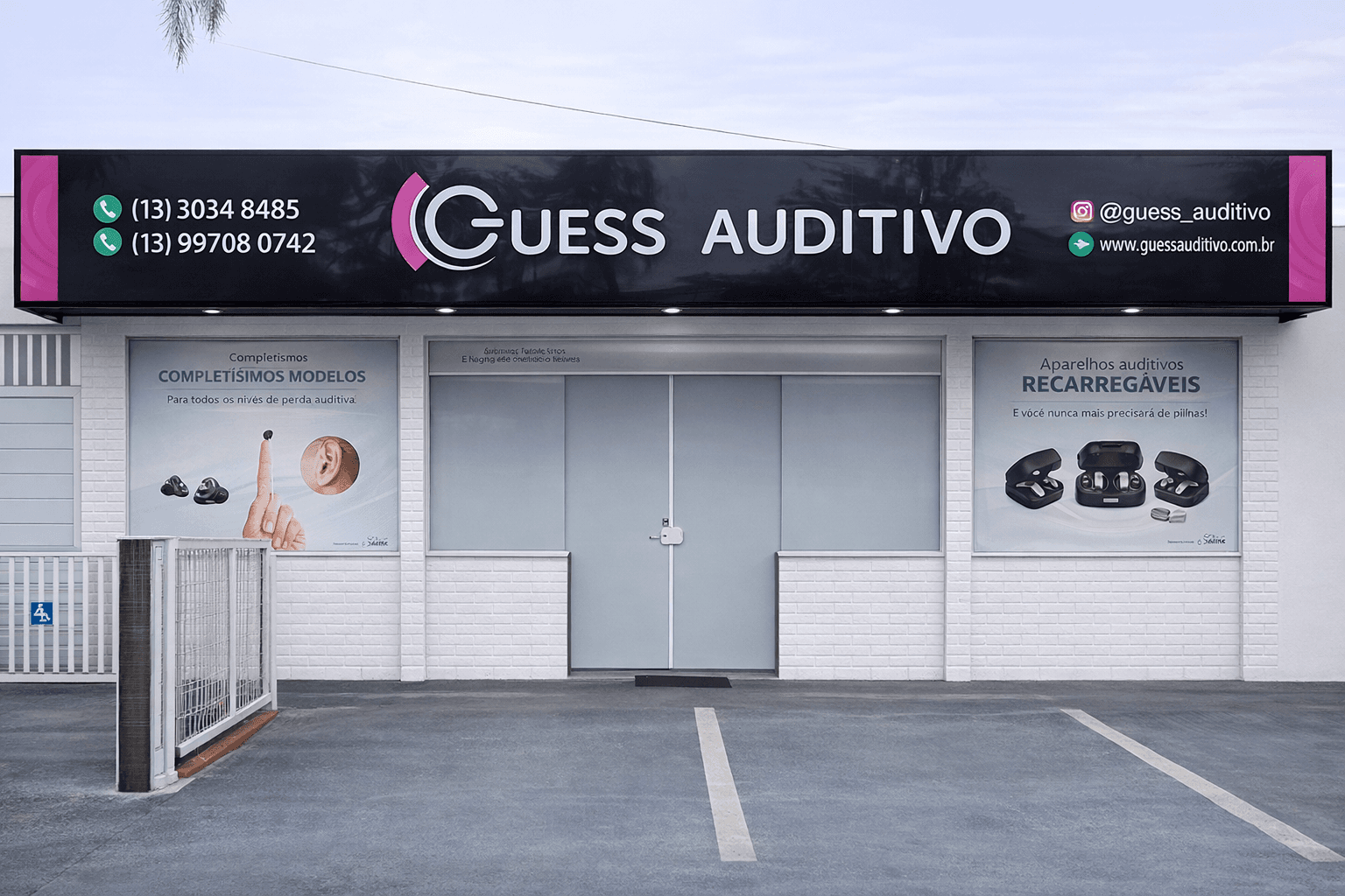 Fachada da Guess Auditivo